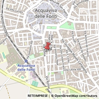 Mappa Via Roma, 91, 70021 Acquaviva delle Fonti, Bari (Puglia)