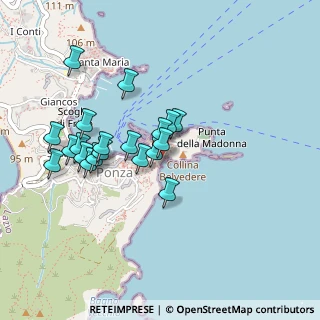 Mappa Via Comandante, 04027 Ponza LT, Italia (0.439)