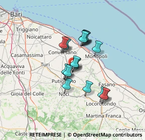 Mappa Via Maestri del Lavoro, 70013 Castellana Grotte BA, Italia (10.285)