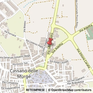 Mappa Via Sannicandro, 31, 70020 Cassano delle Murge, Bari (Puglia)