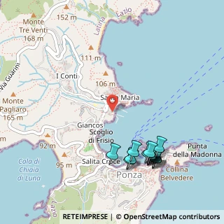 Mappa Via Spiaggia Santa Maria, 04027 Ponza LT, Italia (0.65333)
