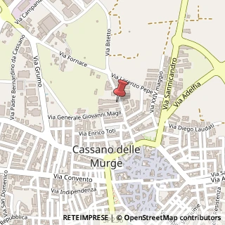 Mappa Via Bitetto, 11, 70020 Cassano delle Murge, Bari (Puglia)