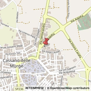 Mappa Via Adelfia, 2, 70020 Cassano delle Murge, Bari (Puglia)
