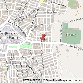 Mappa Via per Sammichele, 8, 70021 Acquaviva delle Fonti, Bari (Puglia)