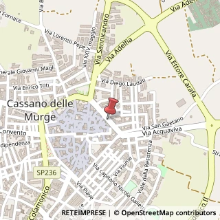 Mappa Via Armando Diaz, 46, 70020 Cassano delle Murge, Bari (Puglia)