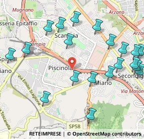 Mappa Via Vecchia Miano Piscinola, 80145 Napoli NA, Italia (1.36)