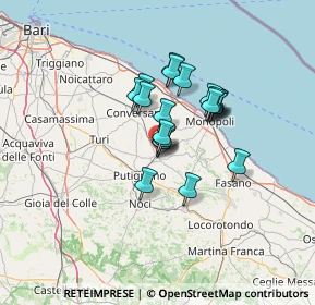 Mappa Via Don Luigi Sturzo, 70013 Castellana Grotte BA, Italia (9.7015)
