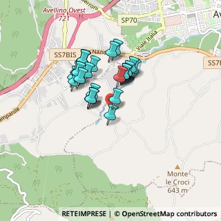 Mappa Via Contrada Bagnoli, 83100 Avellino AV, Italia (0.73214)