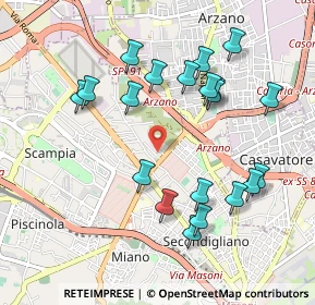 Mappa Via Limitone di Arzano, 80144 Napoli NA, Italia (1.0755)