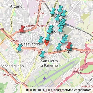 Mappa Via Pio XII, 80128 Casoria NA, Italia (0.9985)