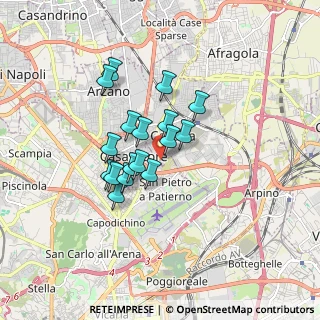Mappa Via Pio XII, 80128 Casoria NA, Italia (1.36176)