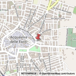 Mappa Via Monsignor Laera, 8, 70021 Acquaviva delle Fonti, Bari (Puglia)