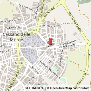 Mappa Via Antonio Gramsci, 4, 70020 Cassano delle Murge, Bari (Puglia)