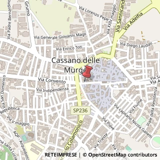 Mappa Via Maggior Turitto, 59, 70020 Cassano delle Murge, Bari (Puglia)