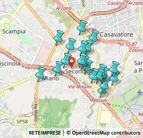 Mappa Via del Sabotino, 80144 Napoli NA, Italia (0.7595)