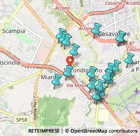 Mappa Via Monte Grappa, 80144 Napoli NA, Italia (1.0505)