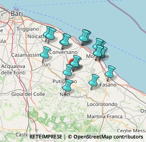 Mappa Via Europa, 70013 Castellana Grotte BA, Italia (11.377)