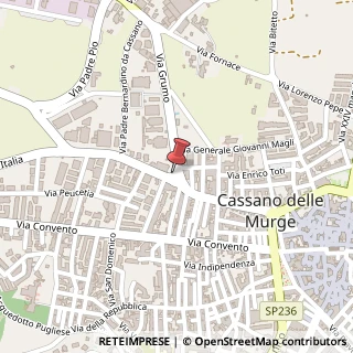 Mappa Via Grumo, 1, 70020 Cassano delle Murge, Bari (Puglia)