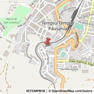 Mappa Via A. Lentini, 5, 07029 Tempio Pausania OT, Italia, 07029 Tempio Pausania, Olbia-Tempio (Sardegna)