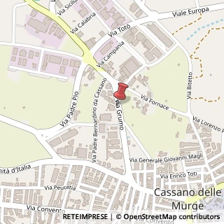 Mappa Via Grumo,  15, 70020 Cassano delle Murge, Bari (Puglia)