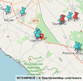 Mappa S.P. 350 per Gemini, 73059 Ugento LE, Italia (5.28364)