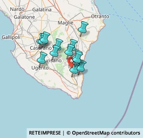 Mappa SP184, 73039 Tricase LE, Italia (9.85)