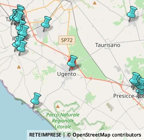 Mappa Via Enrico Fermi, 73059 Ugento LE, Italia (7.2875)
