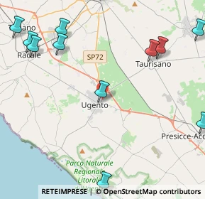 Mappa Via Enrico Fermi, 73059 Ugento LE, Italia (7.33474)