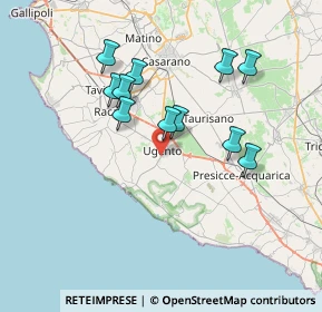 Mappa 73059 Ugento LE, Italia (7.07091)