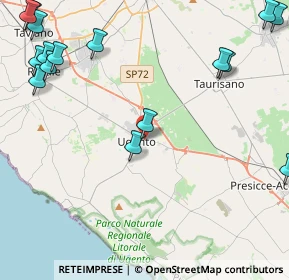 Mappa Via Barco, 73059 Ugento LE, Italia (7.14684)