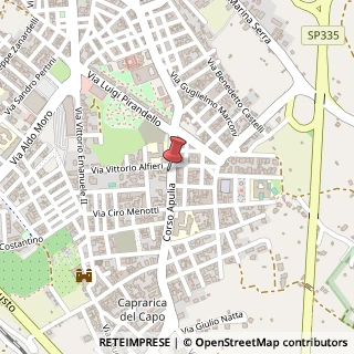 Mappa Via Vittorio Alfieri, 34, 73039 Tricase, Lecce (Puglia)