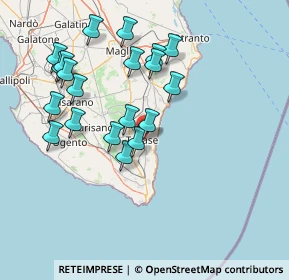 Mappa Via Arciprete Tedeschi, 73039 Tricase LE, Italia (16.45)