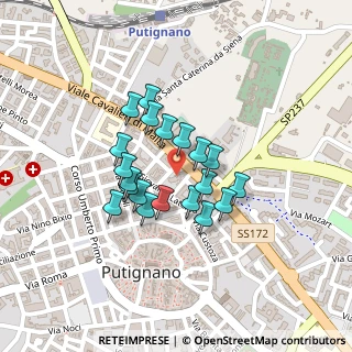 Mappa Via Vinella Raimondo, 70017 Putignano BA, Italia (0.171)