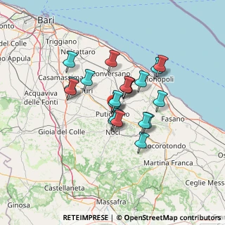 Mappa Via Vinella Raimondo, 70017 Putignano BA, Italia (10.6545)