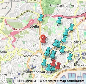 Mappa Vico S. Margherita a Fonseca, 80134 Napoli NA, Italia (1.0975)