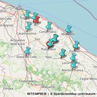 Mappa Via Giuseppe Pugliese, 70017 Putignano BA, Italia (14.70333)