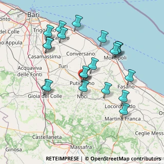 Mappa Via Giuseppe Pugliese, 70017 Putignano BA, Italia (16.513)
