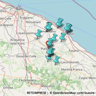 Mappa Via Giuseppe Pugliese, 70017 Putignano BA, Italia (11.3265)