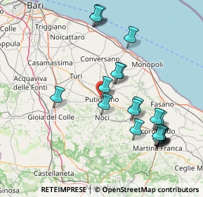 Mappa Piazza XX Settembre, 70017 Putignano BA, Italia (17.579)