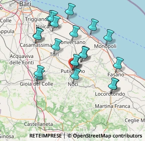 Mappa Piazza XX Settembre, 70017 Putignano BA, Italia (15.3445)