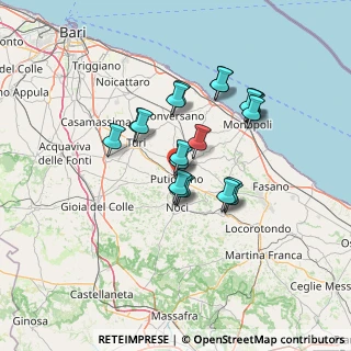 Mappa Via XXIV Maggio, 70017 Putignano BA, Italia (11.6975)