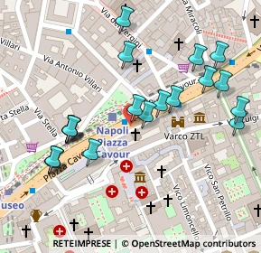 Mappa Piazza Camillo Benso di Cavour, 80100 Napoli NA, Italia (0.139)