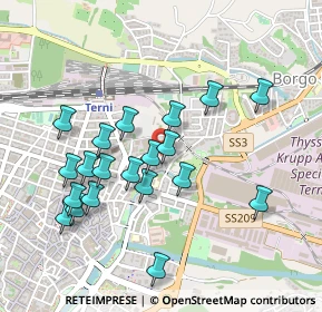 Mappa Via V. Mauri, 05100 Terni TR, Italia (0.4835)