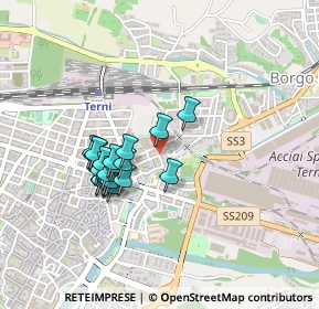 Mappa Via V. Mauri, 05100 Terni TR, Italia (0.382)