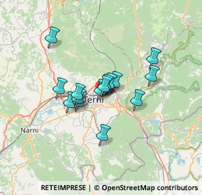 Mappa Via V. Mauri, 05100 Terni TR, Italia (4.87533)