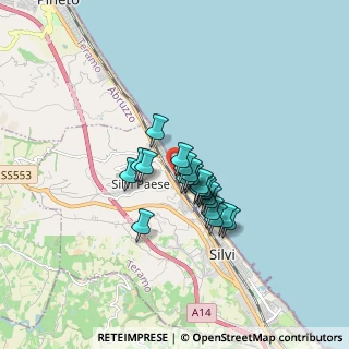 Mappa Via Taranto, 64028 Silvi TE, Italia (1.121)