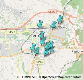 Mappa Via Cristoforo Colombo, 05100 Terni TR, Italia (1.36167)