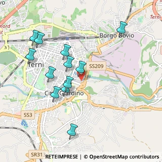 Mappa Via Pietro Farini, 05100 Terni TR, Italia (1.0375)