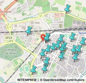 Mappa Via Donatello, 05100 Terni TR, Italia (0.556)