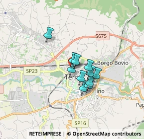 Mappa Via Donatello, 05100 Terni TR, Italia (1.07273)
